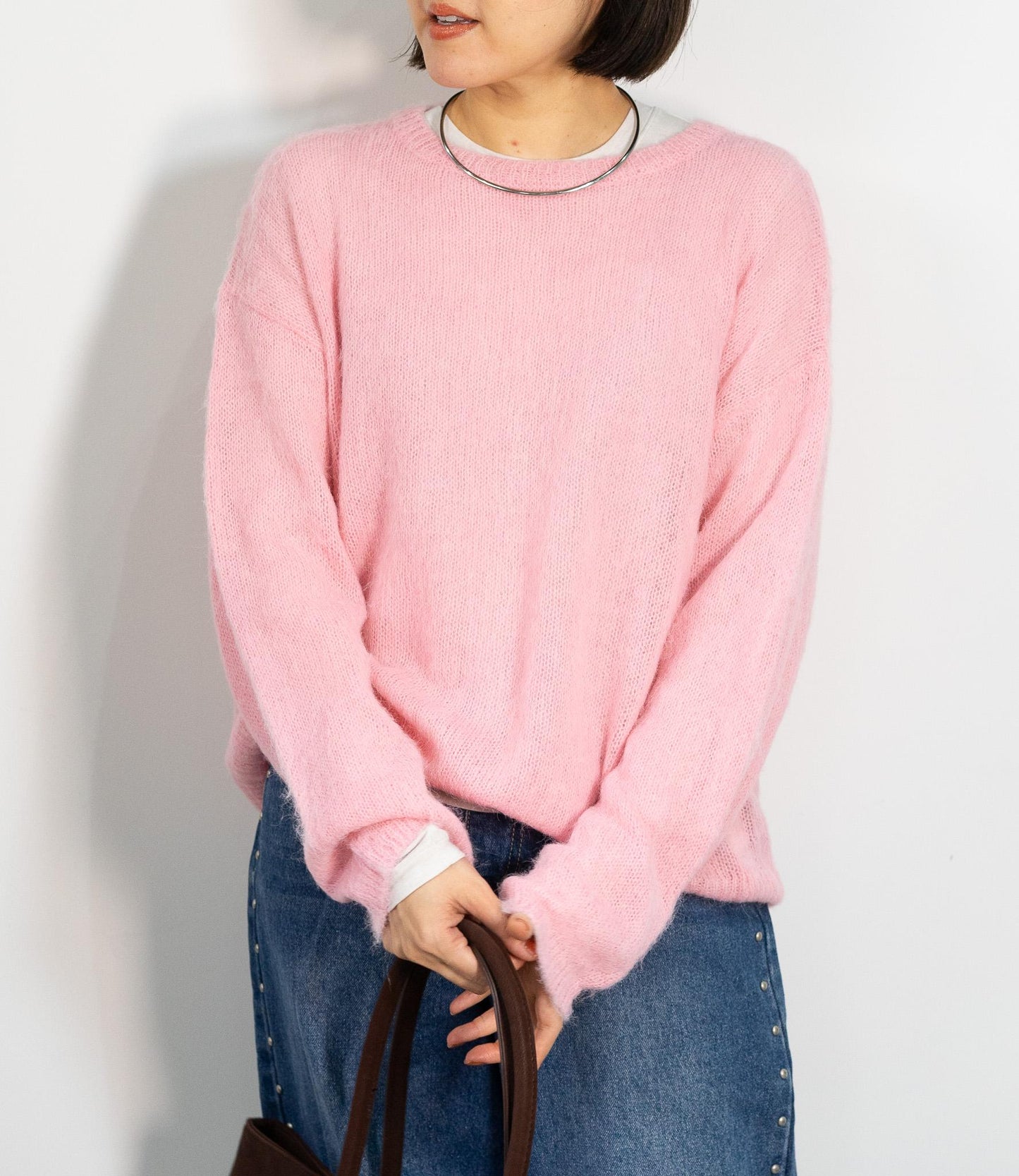 モヘアタッチアルパカブレンドニット