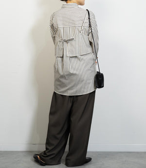 アンサンブルストライプシャツ