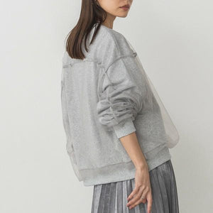 チュールレイヤードカットソー