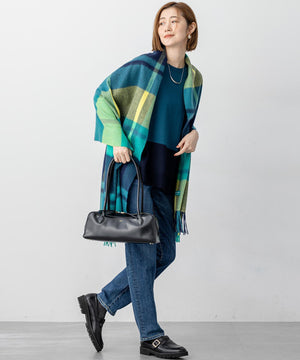 カシミヤ チェック ストール