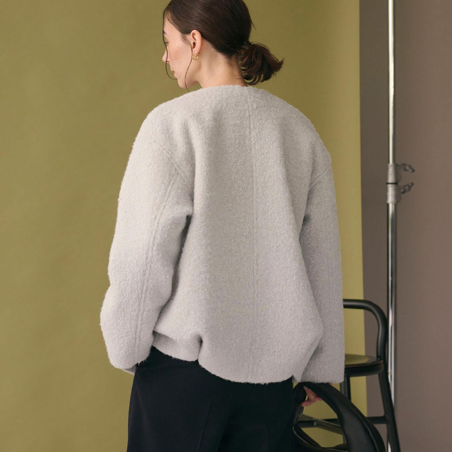 ブークレ ノーカラーブルゾン