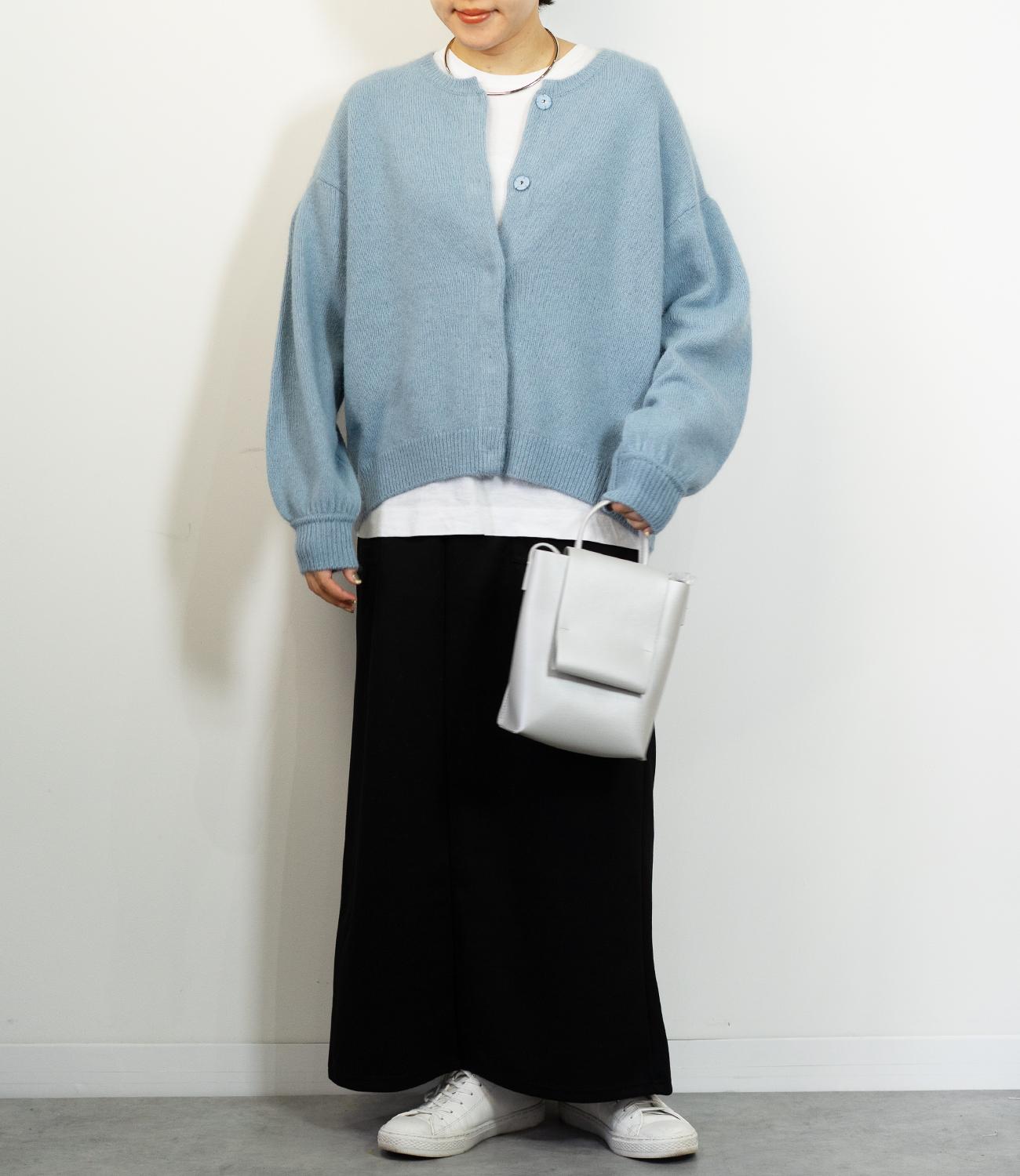 フォックス混カーブカーディガン