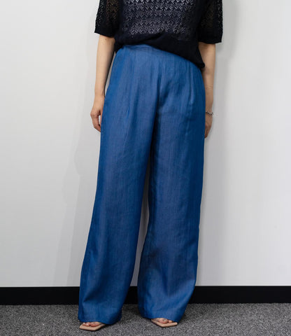 テンセルデニムストレートパンツ