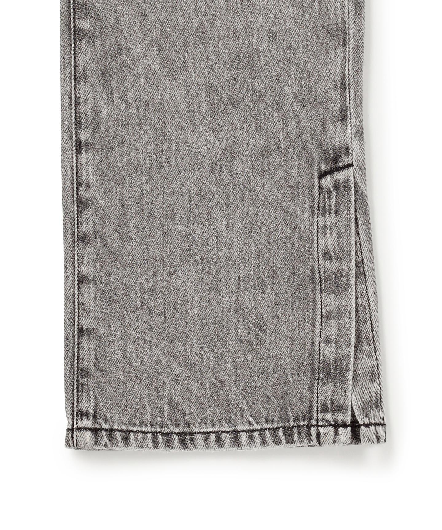 スリット ストレート デニム