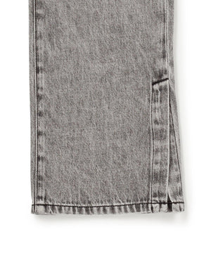 スリット ストレート デニム