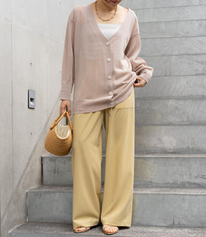 フィルムストライプストレートパンツ