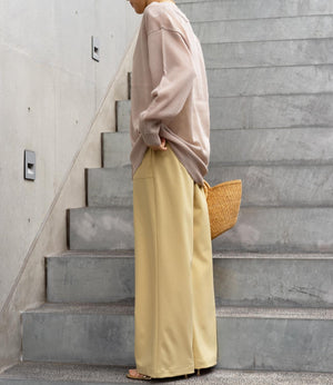 フィルムストライプストレートパンツ