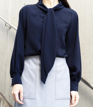 ジョーゼットボウタイブラウス