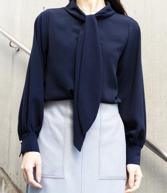 ジョーゼットボウタイブラウス