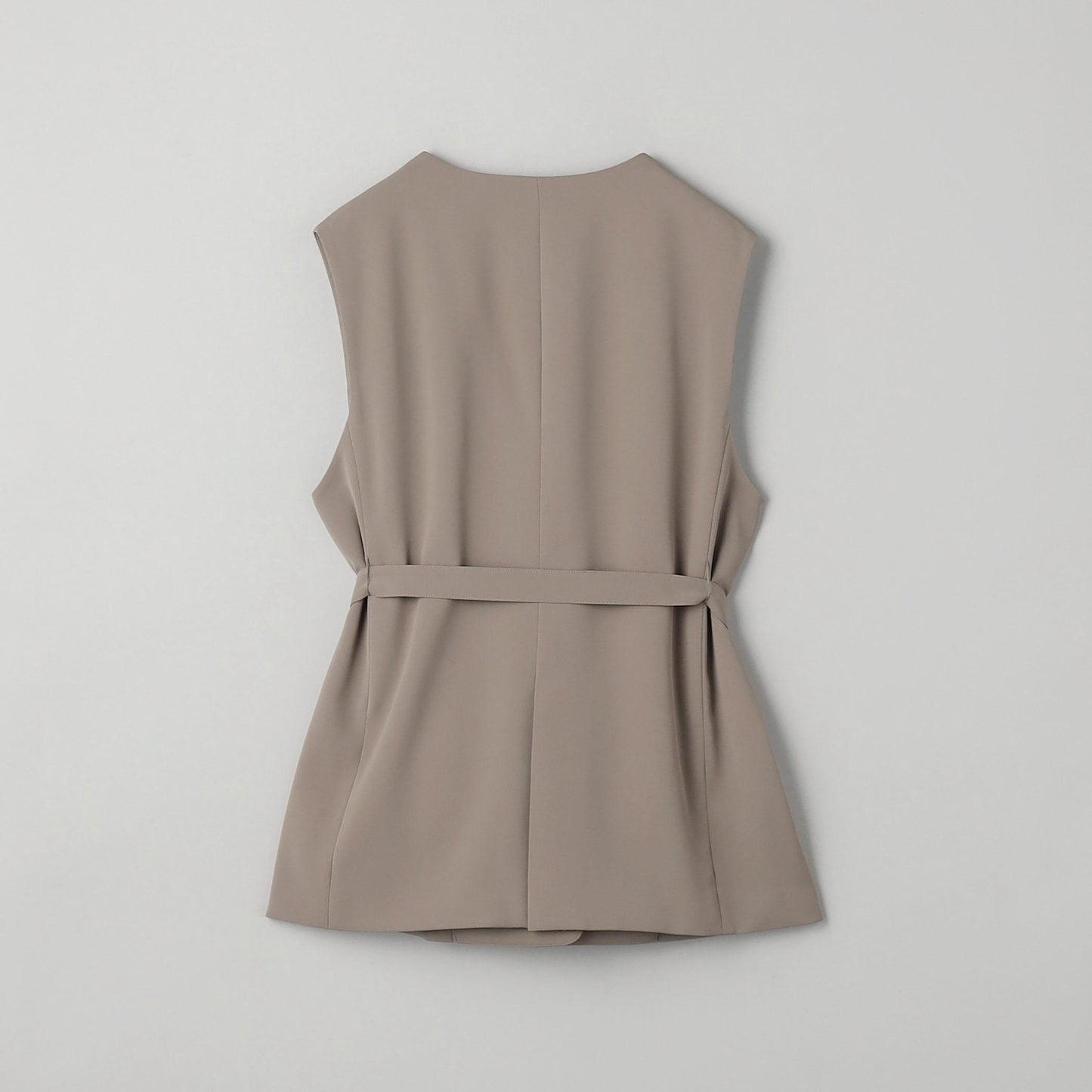 【WEB限定 Wardrobe DAILY MINIMAL】ダブルクロス リボンベルトジレ -ウォッシャブル-