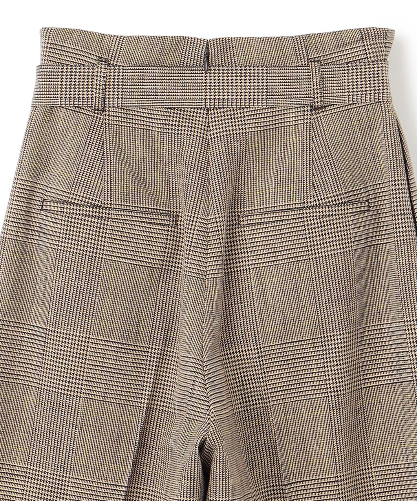 グレンチェック ワイドパンツ