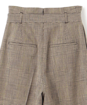 グレンチェック ワイドパンツ
