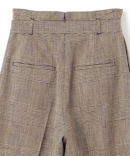 グレンチェック ワイドパンツ