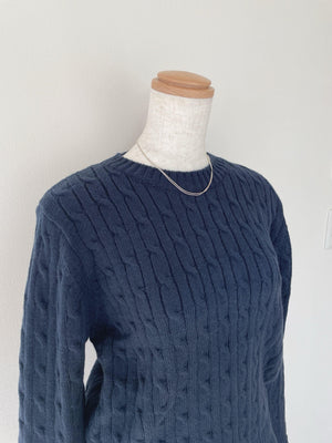 コンパクトケーブルニット