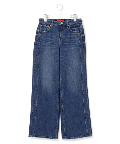 デニム ライン ワイドパンツ