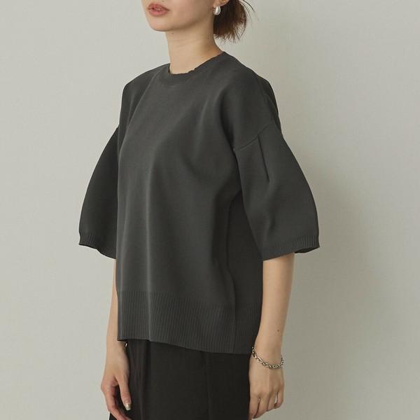 ぽわん5分袖ニットプルオーバー