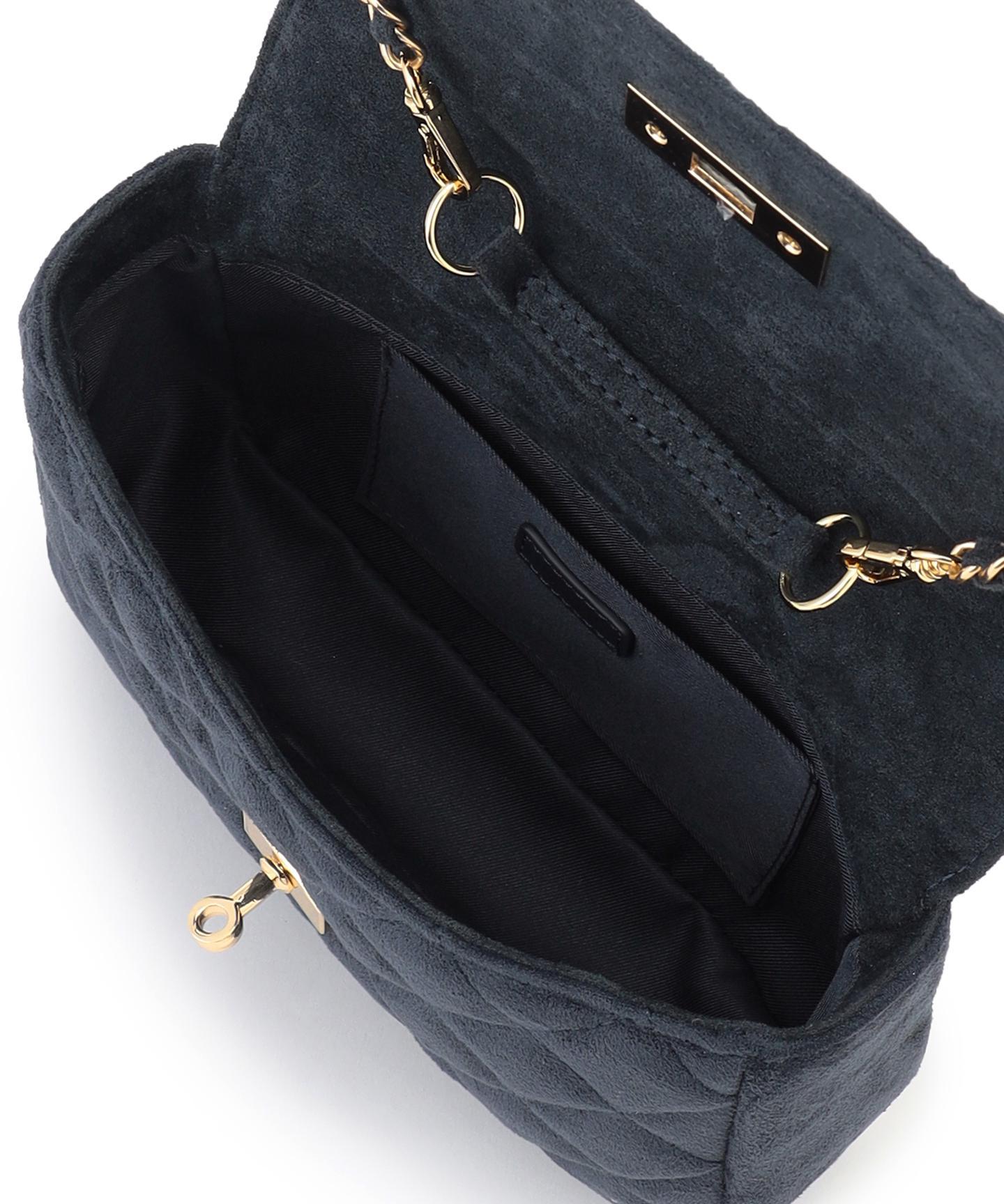 スエード キルティング ショルダーバッグ