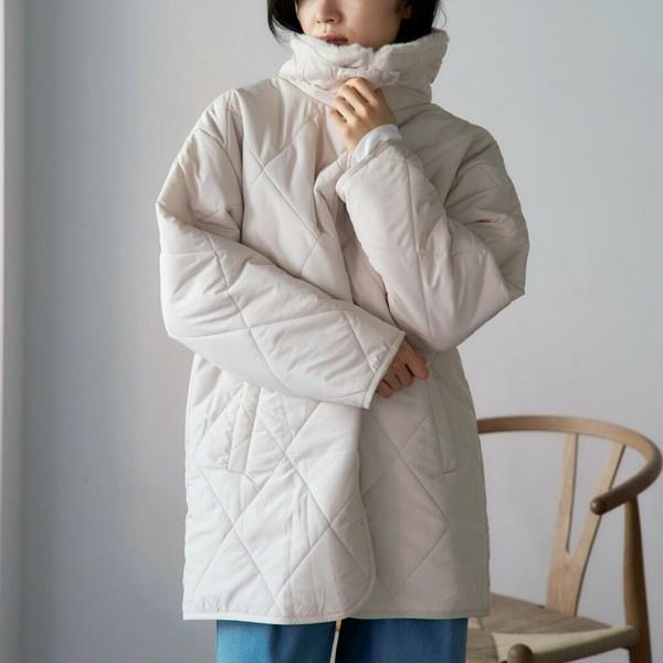 ファーカラーキルティング中綿アウター