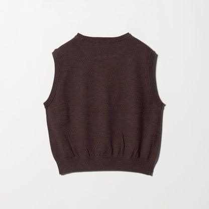 ウール アーガイル&ソリッドベスト