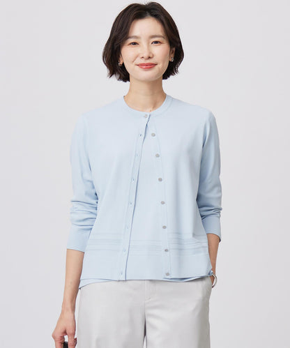 RAYON ELITE STRETCH クルーネック カーディガン
