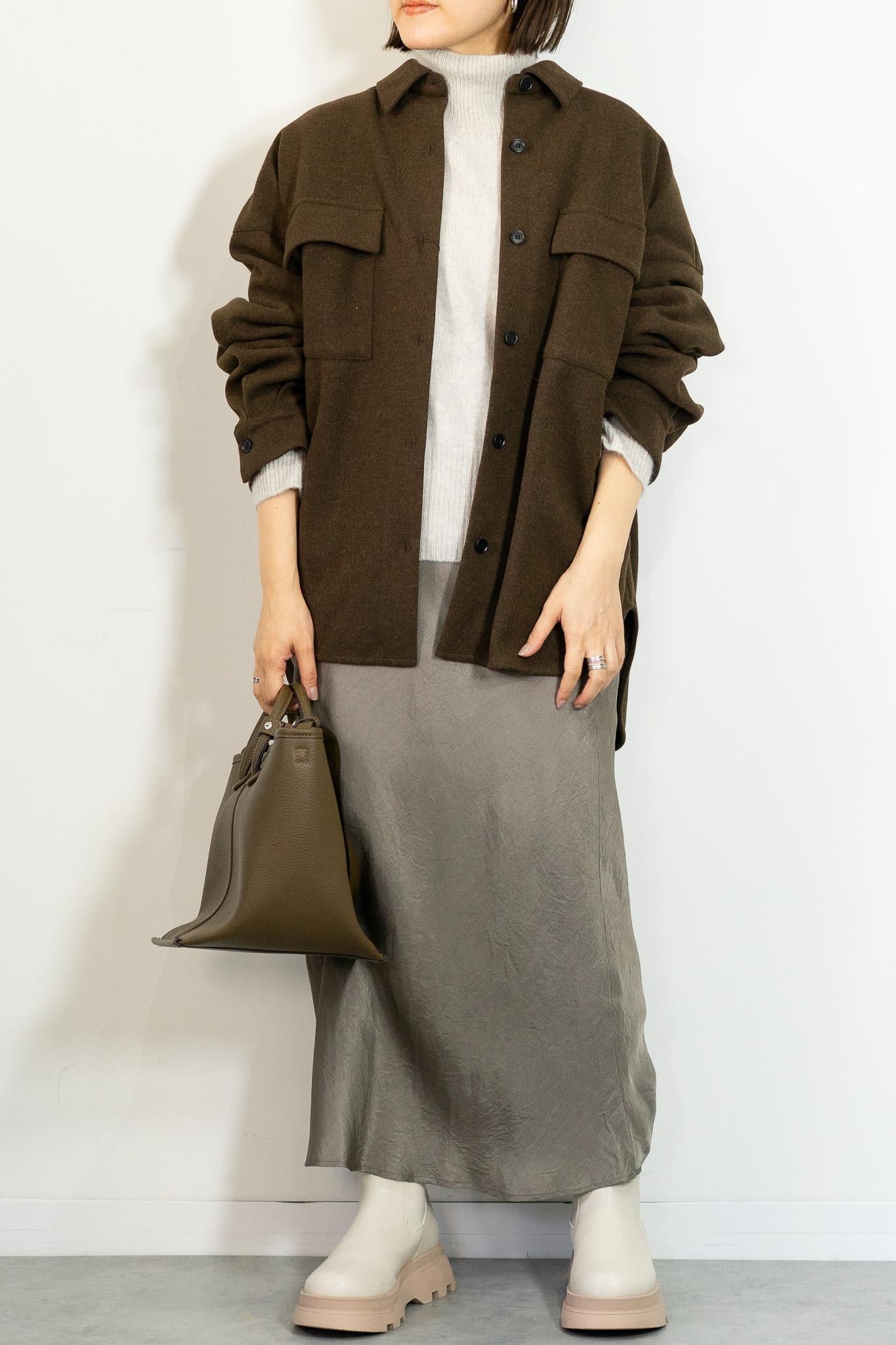 FOX混ボリュームスリーブニット