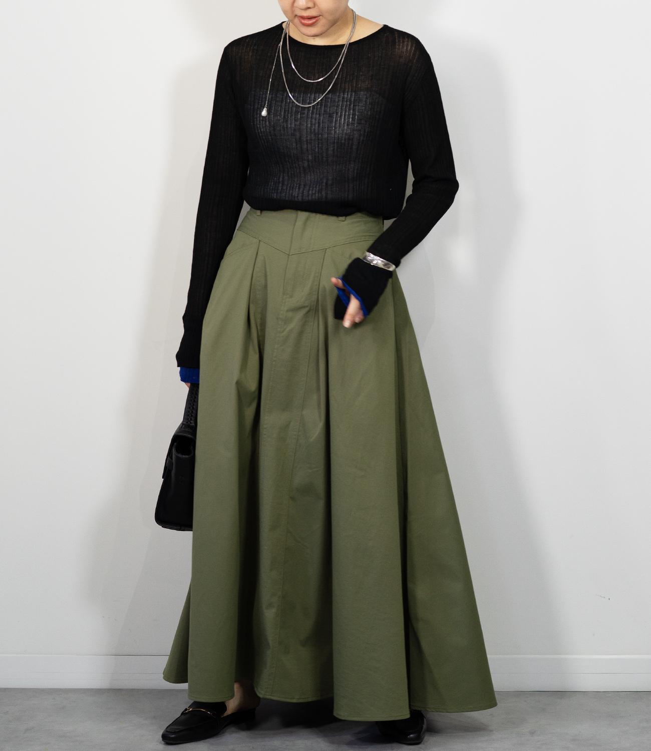 タックツイルフレアスカート