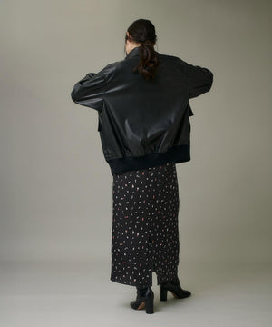 ブラッシュドットプリントスカート