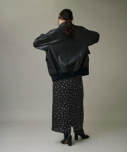 ブラッシュドットプリントスカート