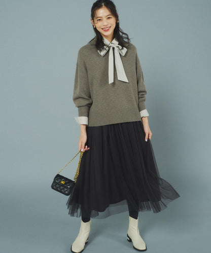 ウールカシミヤミックス ロールネック ニット