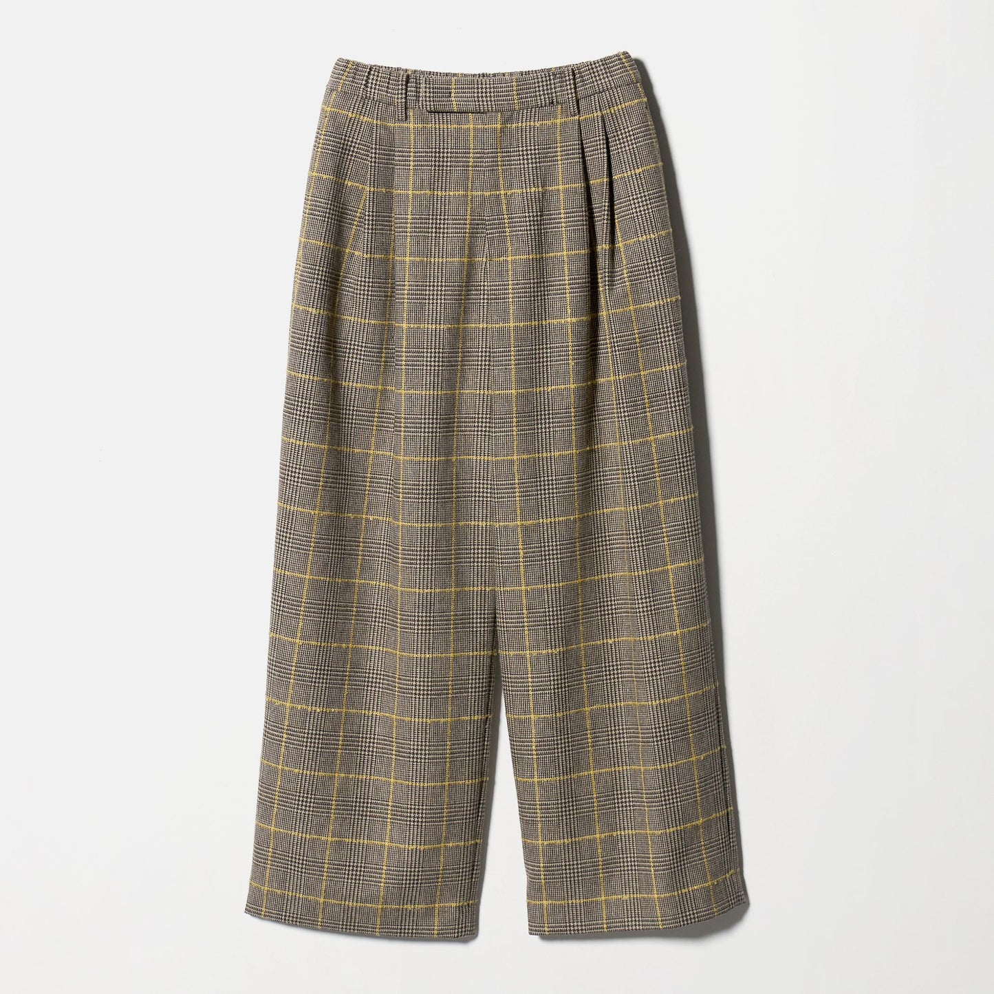 チェック ワイドタックパンツ