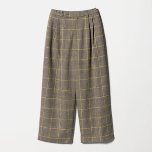 チェック ワイドタックパンツ