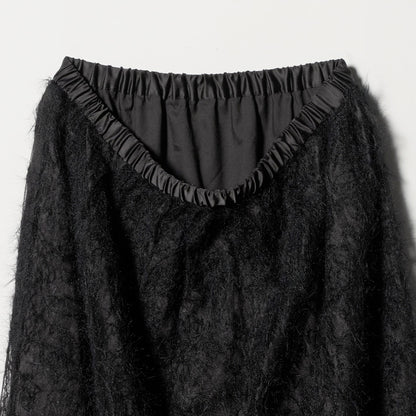 シアー レース ギャザー スカート