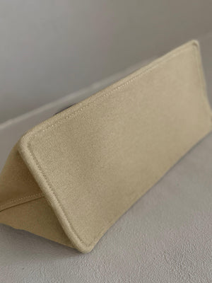 レザーハンドルキャンバストート