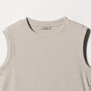 メランジ ブークレ ノースリーブ プルオーバー