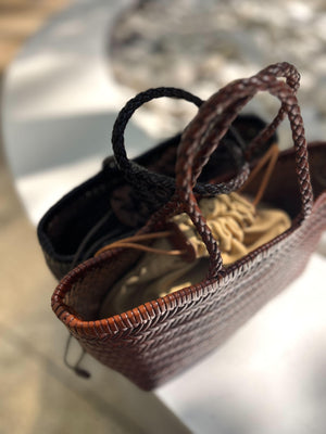 本革メッシュバック