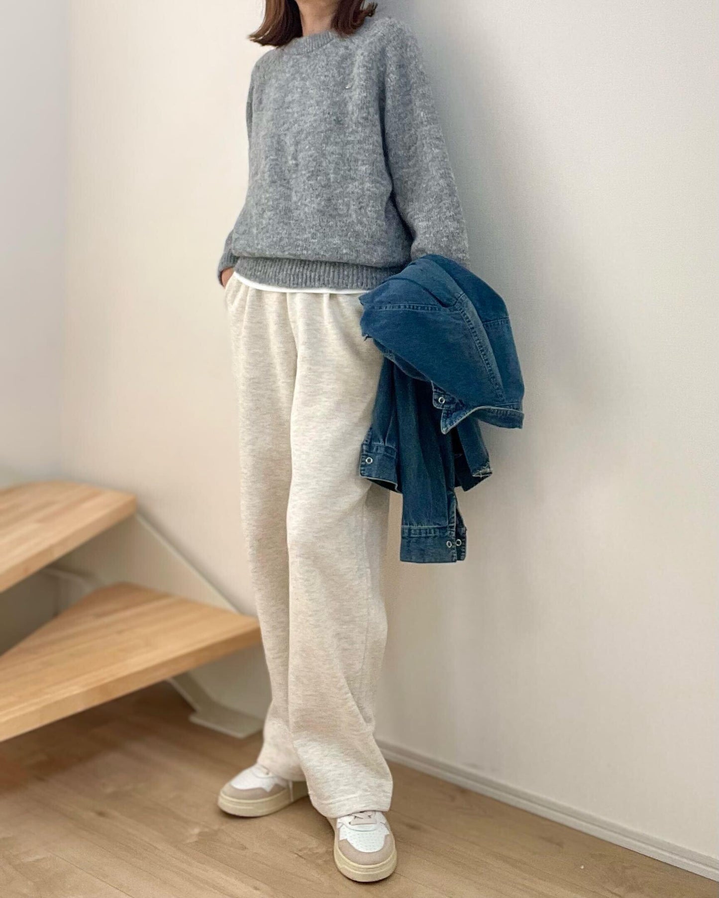 アルパカウールシンプルニット