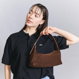 スエード スクエア ショルダーバッグ