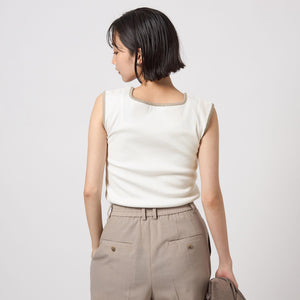 ブライトリブ フレンチスリーブ プルオーバー カットソー -制菌-