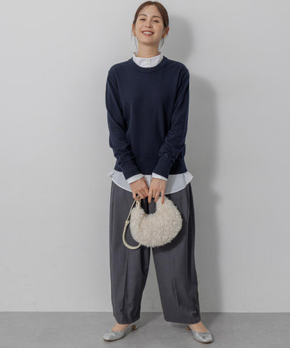 コットンタッチシャーティング刺繍入り ブラウス