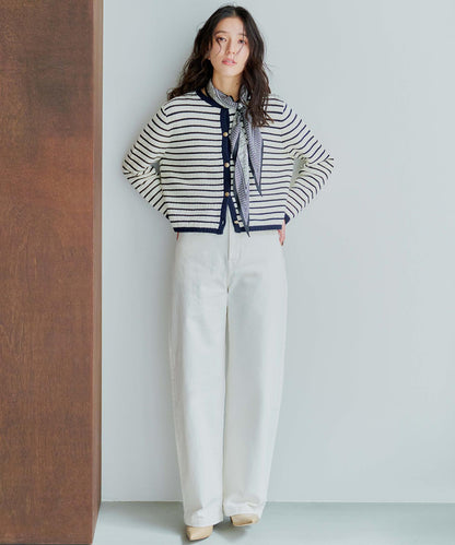 23区DENIM ストレッチ ワイドパンツ