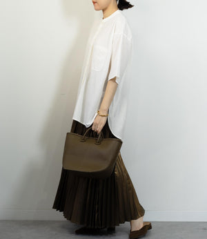 接触冷感バンドカラーシャツ