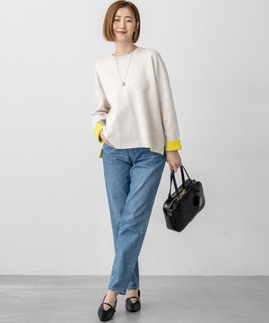 ダブルフェイス プルオーバー ニット