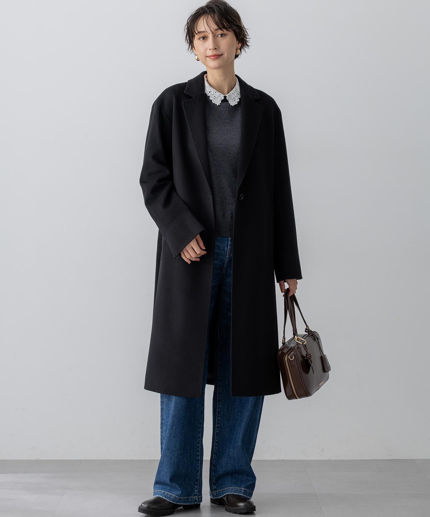 ウールカシミヤビーバー チェスター コート