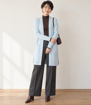 ロングニットカーディガン