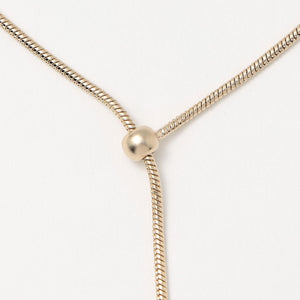 タッセル スネークチェーン スライダーネックレス