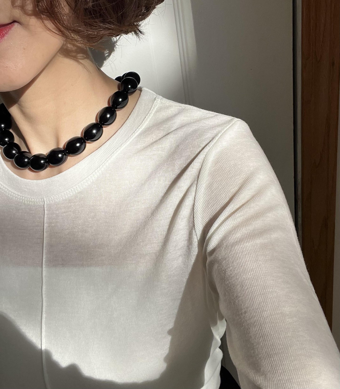 ウール混シアーTシャツ