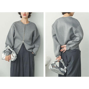 ダブルジップニットブルゾン