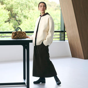 ブークレ ノーカラーブルゾン