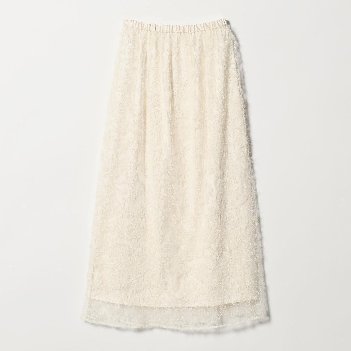 シアー レース ギャザー スカート