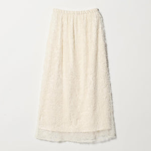 シアー レース ギャザー スカート